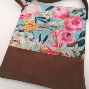 Beautiful Genuine Leather and Fabric Slingbags